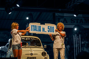 Palco Villafranca cartello l'Italia in 500